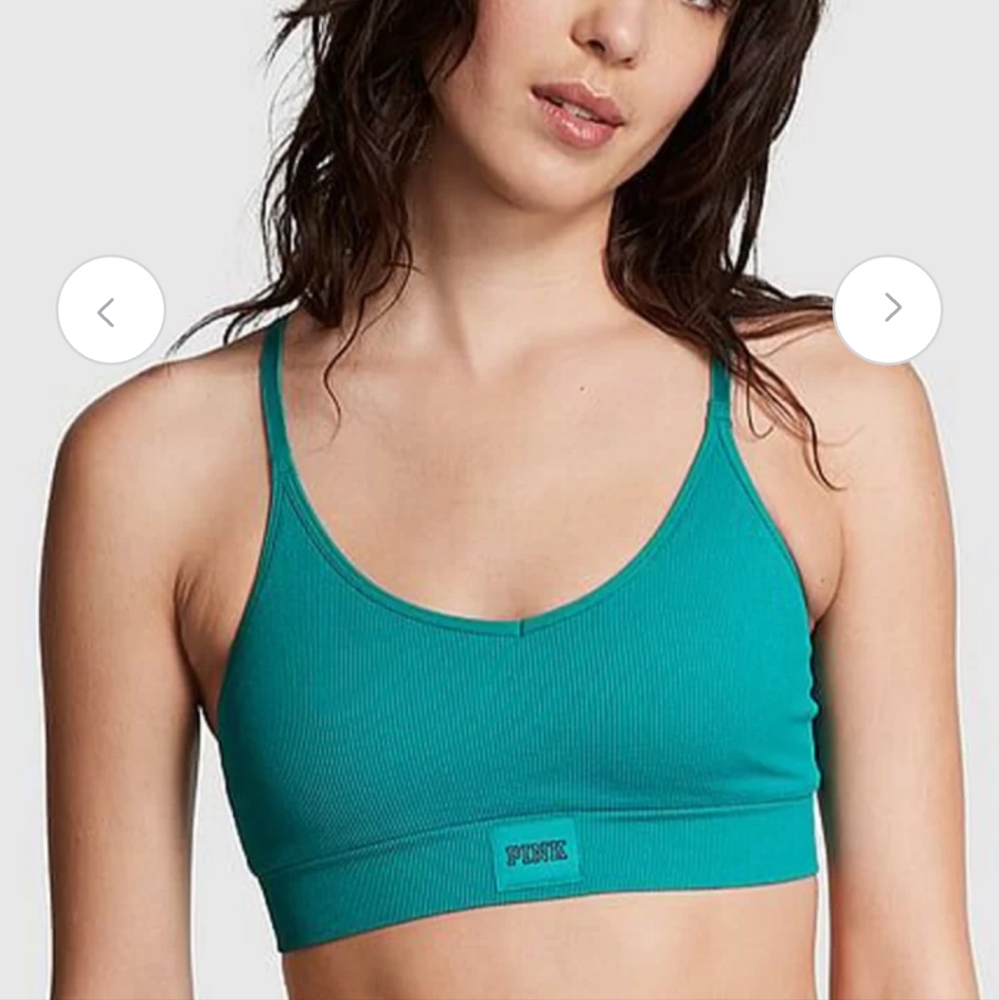Victoria's Secret PINK teal green bra